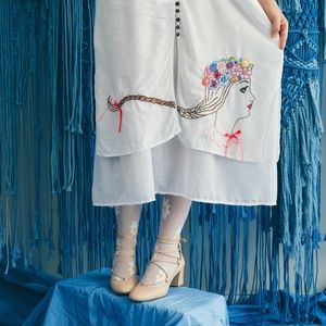 Virgo Astrology Midsommar Magic Flower White Dress